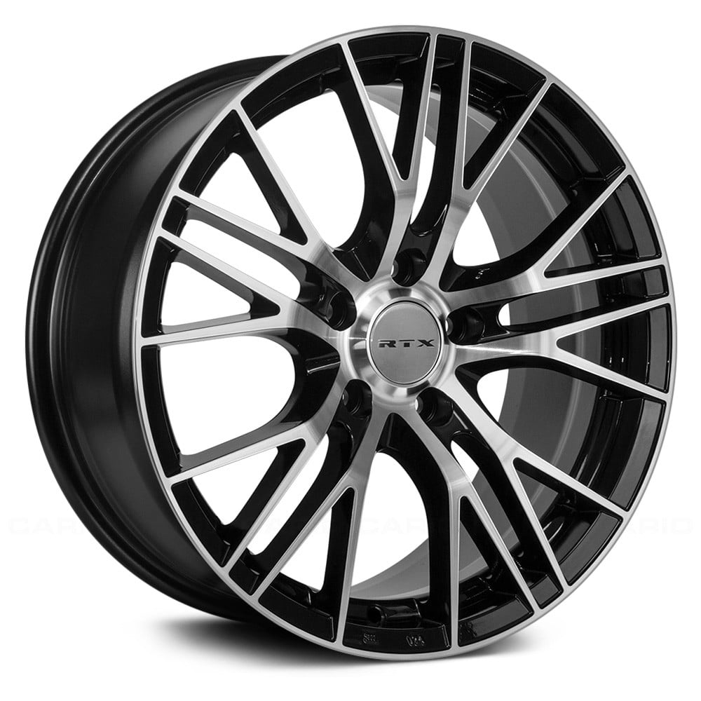 RTW082059 20 x 8.5 in. 5 Lug x 114.3 mm Bolt Pattern, 38 mm Offset & 73.1 mm Center Bore Vertex Black Machined Aluminum Wheel