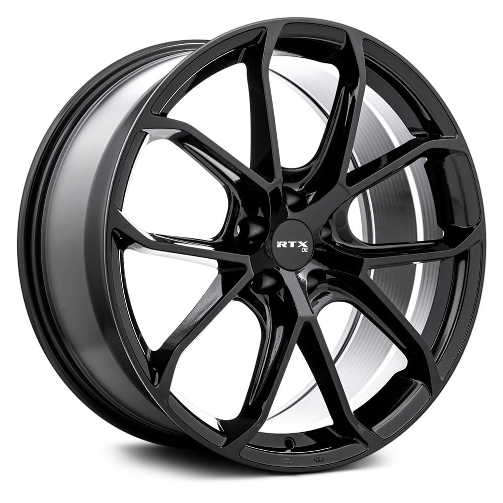 RTW083227 20 x 9 in. 5 Lug x 112 mm Bolt Pattern, 26 mm Offset & 66.6 mm Center Bore MC01 Gloss Black Aluminum Wheel