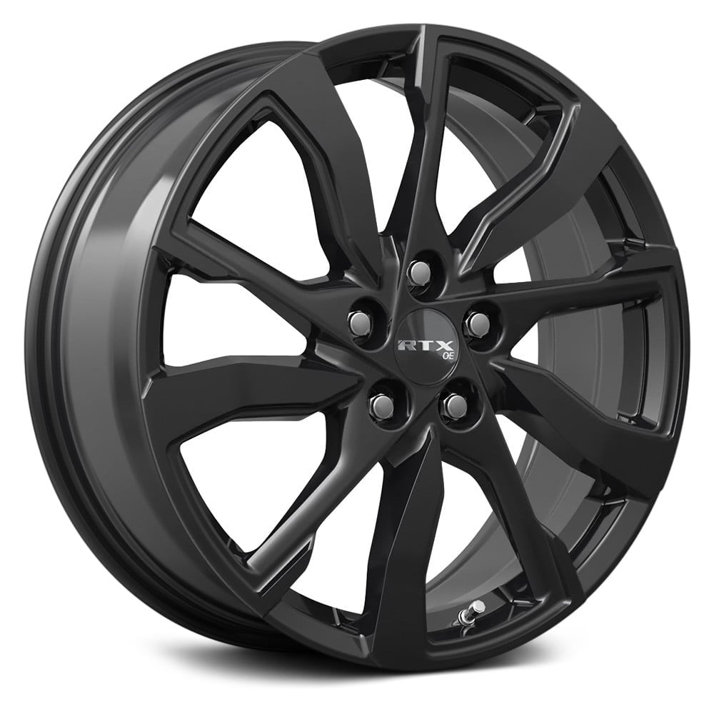 RTW083268 18 x 7 in. 5 Lug x 115 mm Bolt Pattern, 42 mm Offset & 70.3 mm Center Bore GM07 Gloss Black Aluminum Wheel