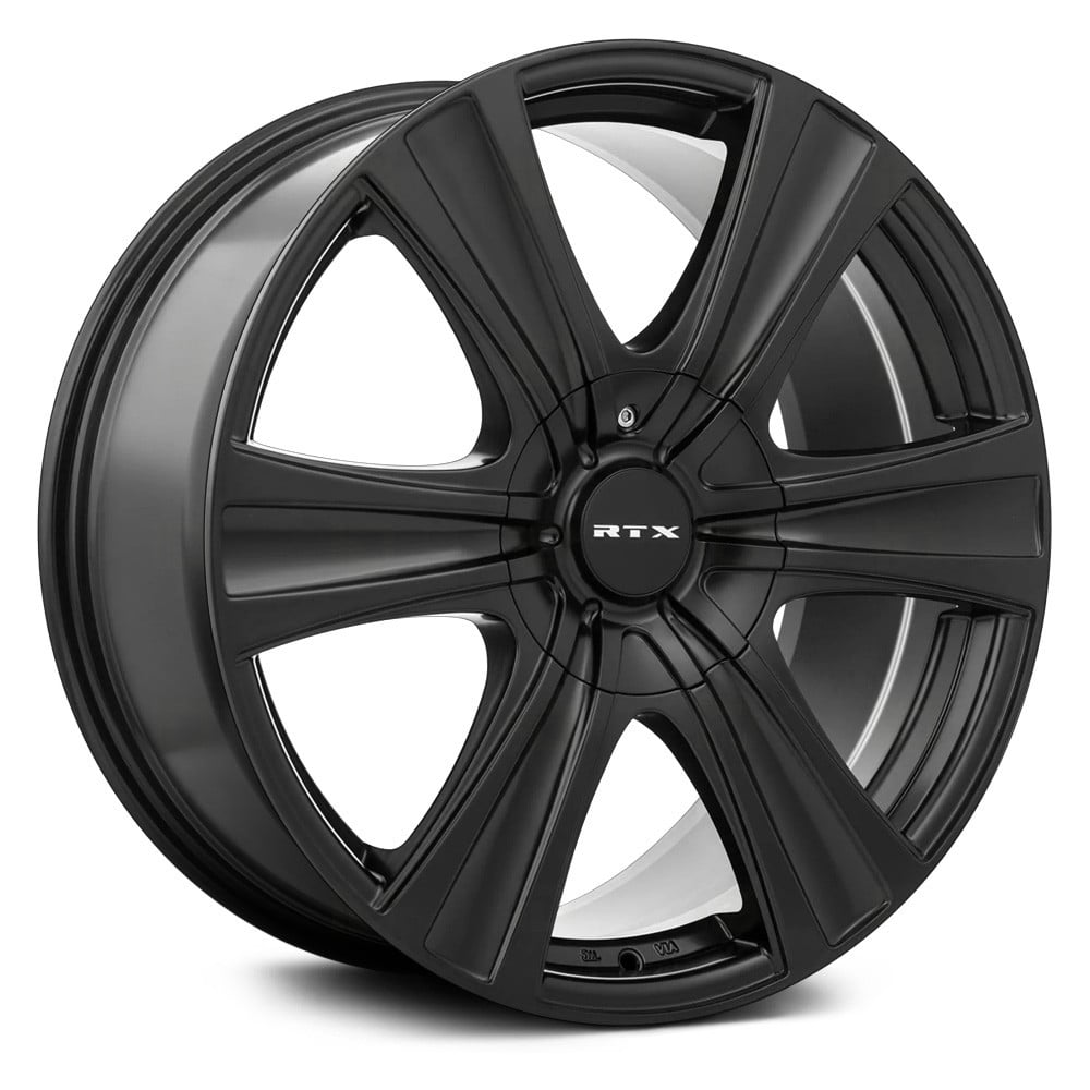 RTW081771 18 x 8 in. 5 Lug x 114.3-127 mm Bolt Pattern, 35 mm Offset & 73.1 mm Center Bore Aspen Satin Black Aluminum Wheel