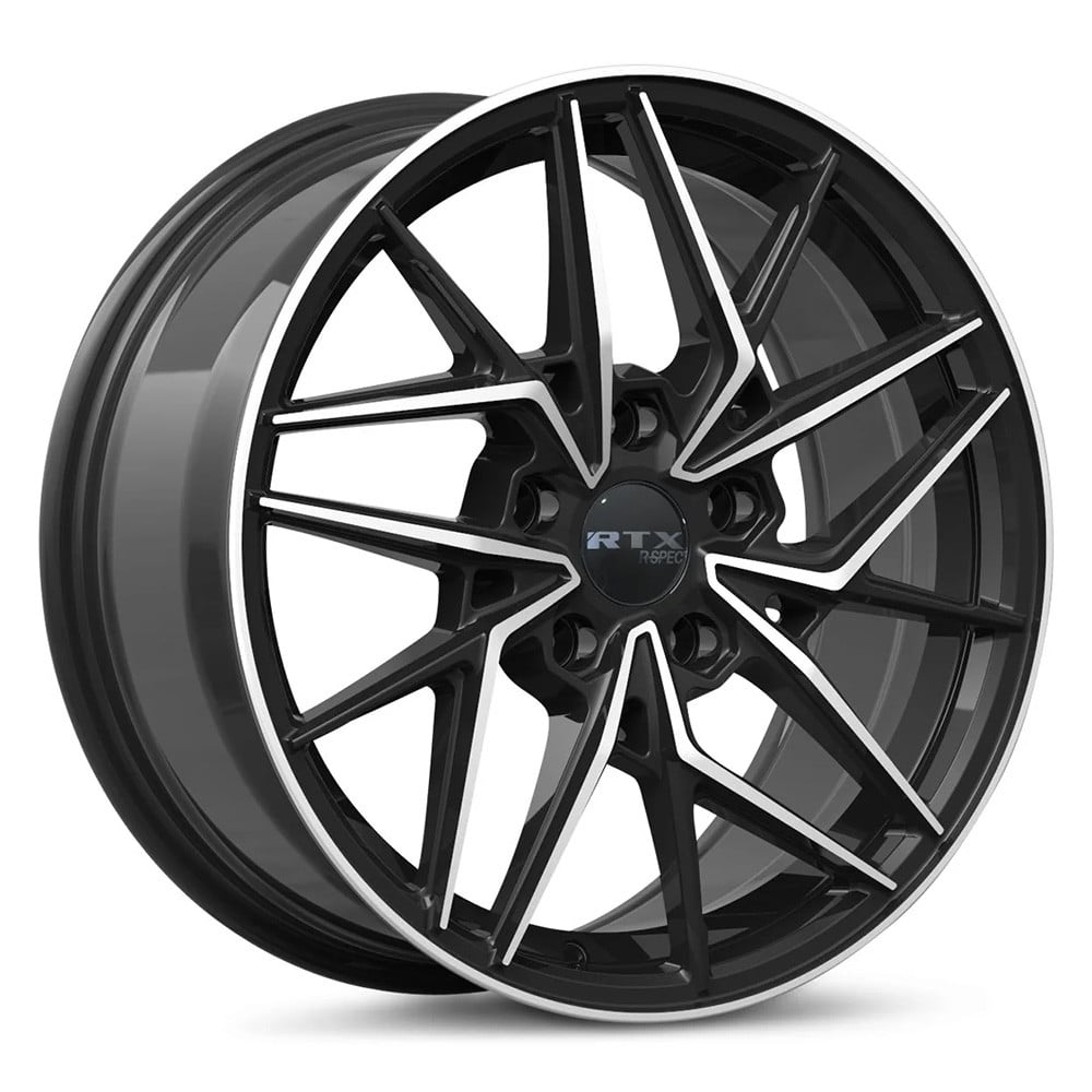 RTW083321 17 x 7 in. 5 Lug x 114.3 mm Bolt Pattern, 42 mm Offset & 73.1 mm Center Bore RS11 Gloss Black Machined Aluminum Wheel