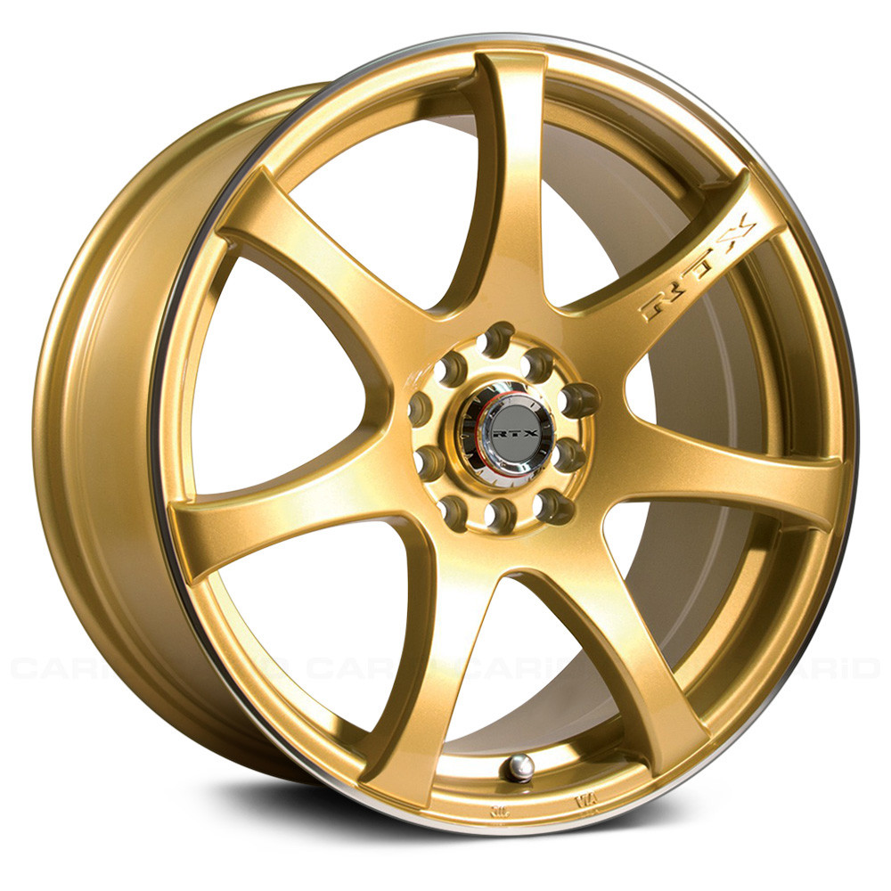 RTW081131 17 x 7.5 in. 5 Lug x 100-114.3 mm Bolt Pattern, 42 mm Offset & 73.1 mm Center Bore Ink Gold Machined Aluminum Wheel