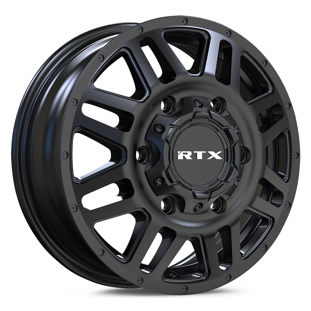 RTW083177 16 x 6 in. 6 Lug x 180 mm Bolt Pattern, 84 mm Offset & 139 mm Center Bore Adventure Satin Black Wheel