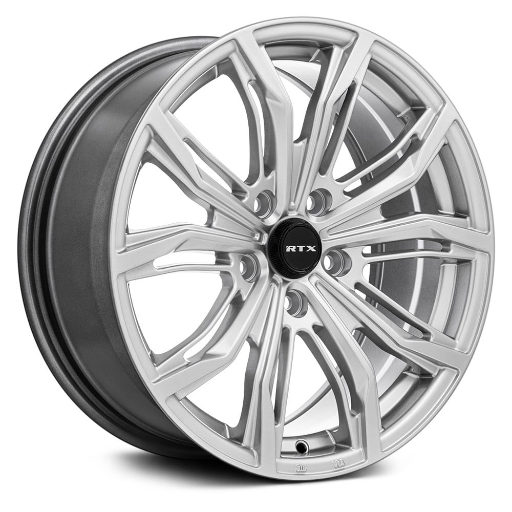 RTW083255 18 x 8 in. 5 Lug x 114.3 mm Bolt Pattern, 42 mm Offset & 73.1 mm Center Bore Black Widow Hyper Silver Aluminum Wheel
