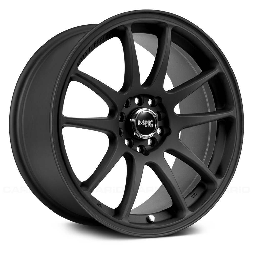 RTW081274 17 x 8 in. 5 Lug x 100-114.3 mm Bolt Pattern, 35 mm Offset & 73.1 mm Center Bore Stag Matte Black Aluminum Wheel