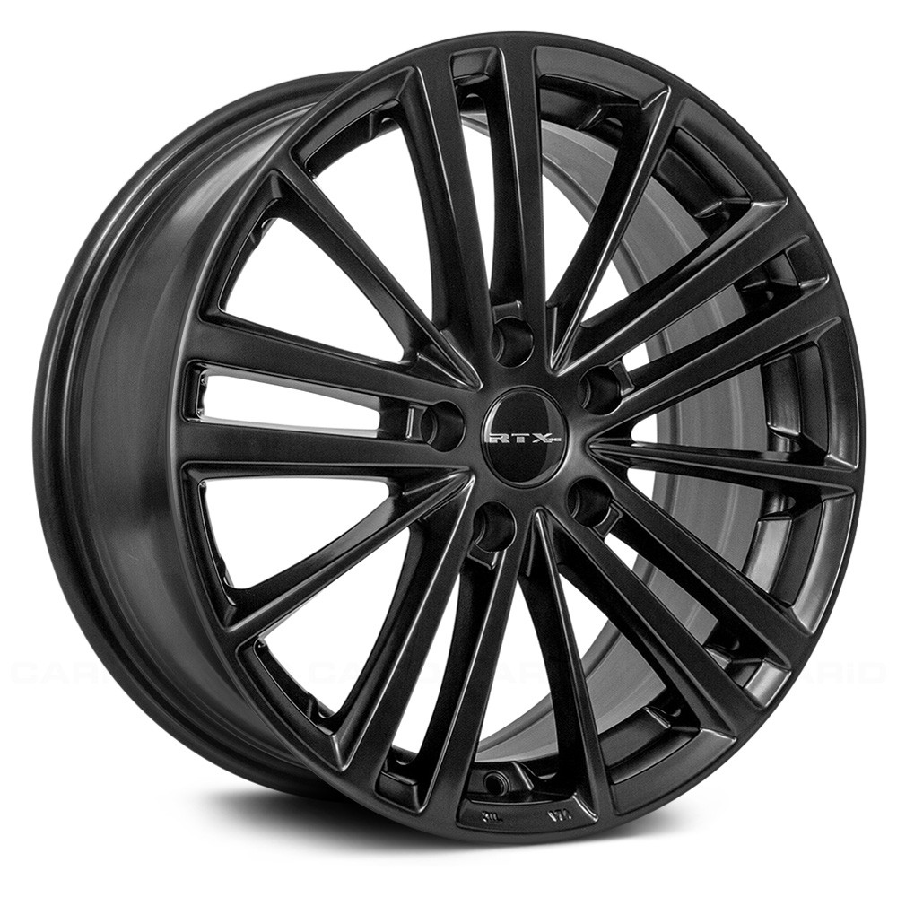 RTW082151 18 x 8 in. 5 Lug x 114.3 mm Bolt Pattern, 42 mm Offset & 56.1 mm Center Bore Cosmos Satin Black Aluminum Wheel