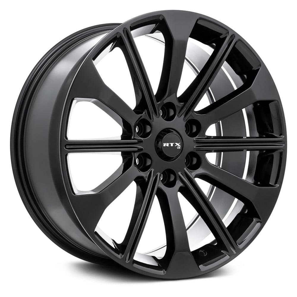 RTW083218 20 x 9 in. 6 Lug x 135 mm Bolt Pattern, 30 mm Offset & 87.1 mm Center Bore FD02 Gloss Black Aluminum Wheel