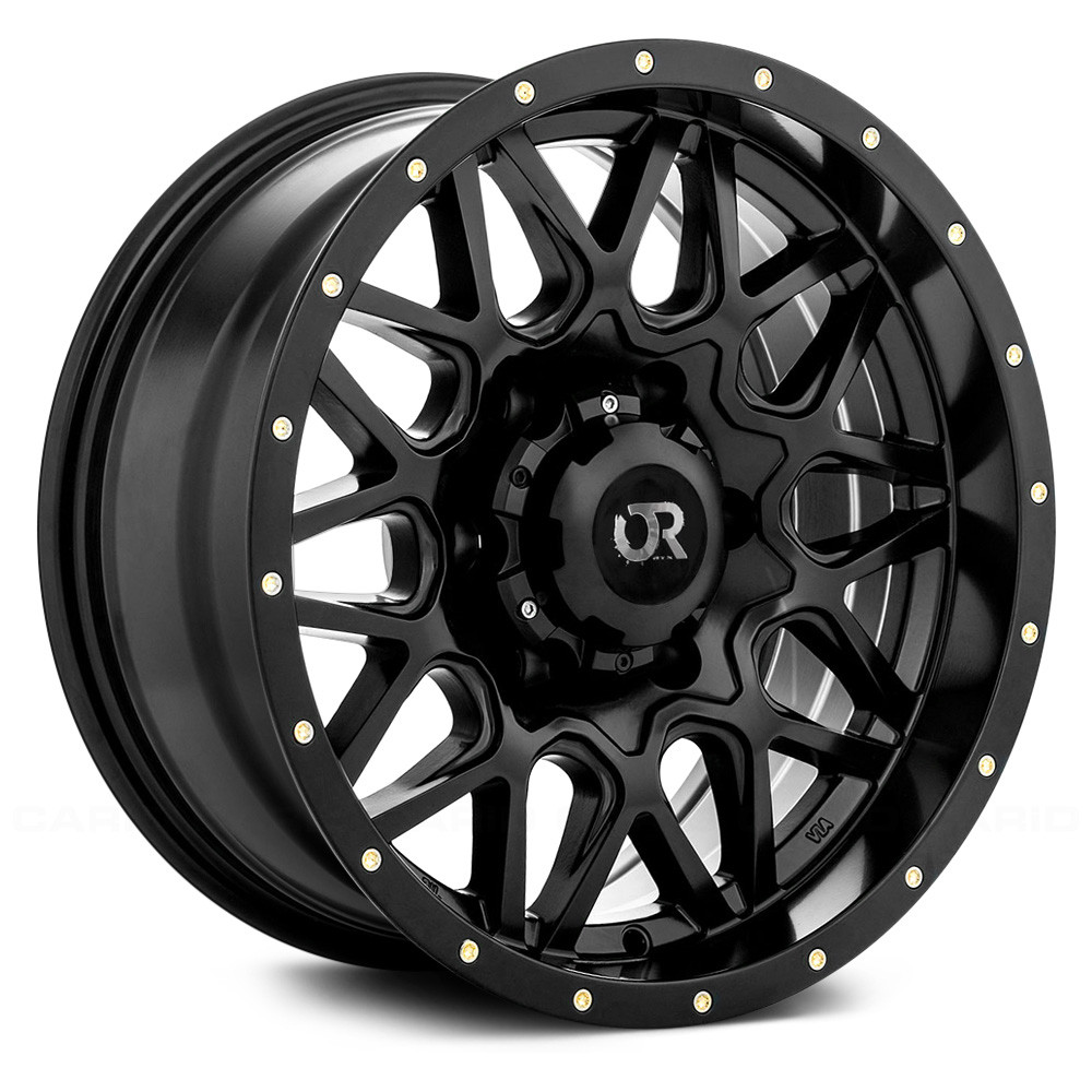 RTW081874 18 x 9 in. 6 Lug x 139.7 mm Bolt Pattern, 10 mm Offset & 106.1 mm Center Bore Canyon Satin Black Aluminum Wheel