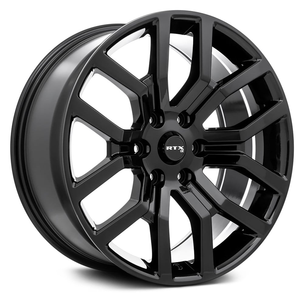 RTW083207 17 x 8.5 in. 6 Lug x 135 mm Bolt Pattern, 30 mm Offset & 87.1 mm Center Bore FD01 Gloss Black Aluminum Wheel