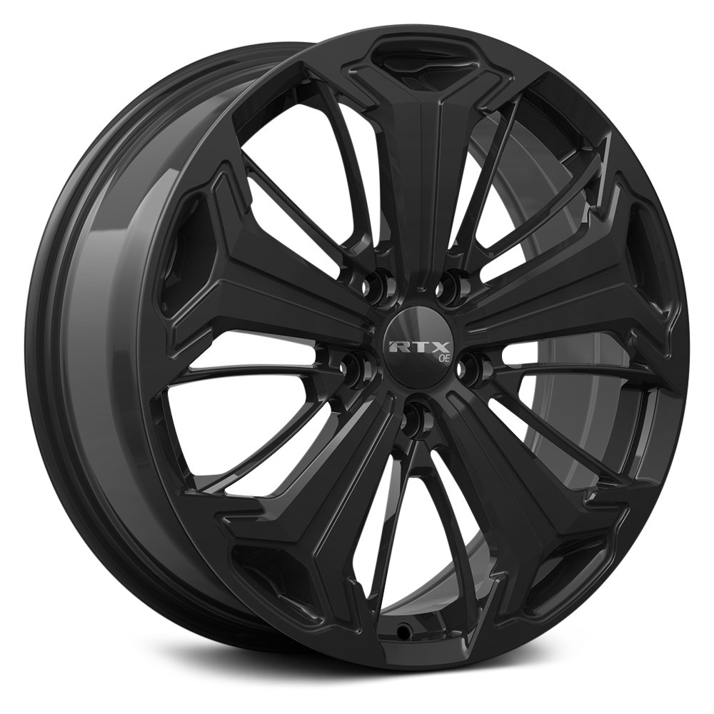 RTW083338 17 x 7 in. 5 Lug x 114.3 mm Bolt Pattern, 35 mm Offset & 60.1 mm Center Bore TY06 Gloss Black Aluminum Wheel