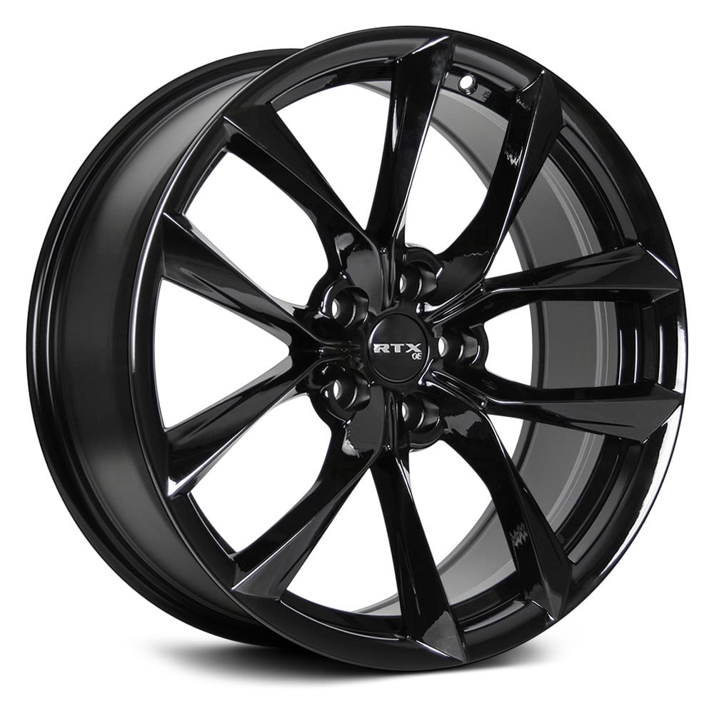 RTW082735 19 x 8.5 in. 5 Lug x 114.3 mm Bolt Pattern, 35 mm Offset & 64.1 mm Center Bore Spider Gloss Black Aluminum Wheel