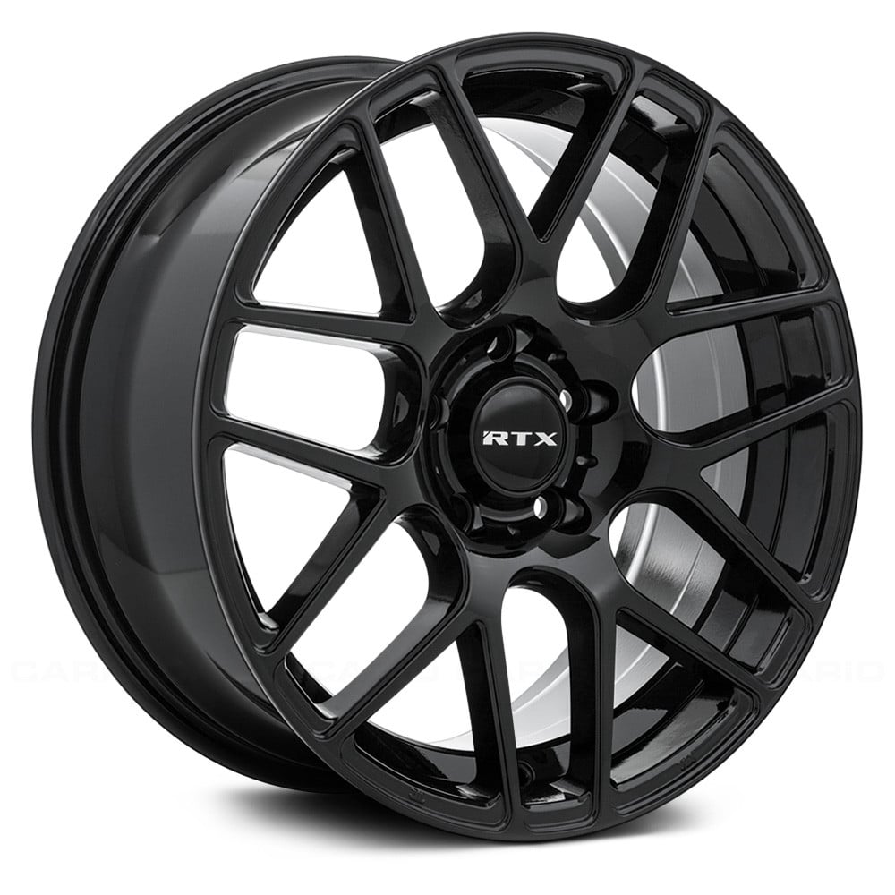 RTW082760 16 x 6.5 in. 5 Lug x 114.3 mm Bolt Pattern, 38 mm Offset & 73.1 mm Center Bore Envy Gloss Black Aluminum Wheel
