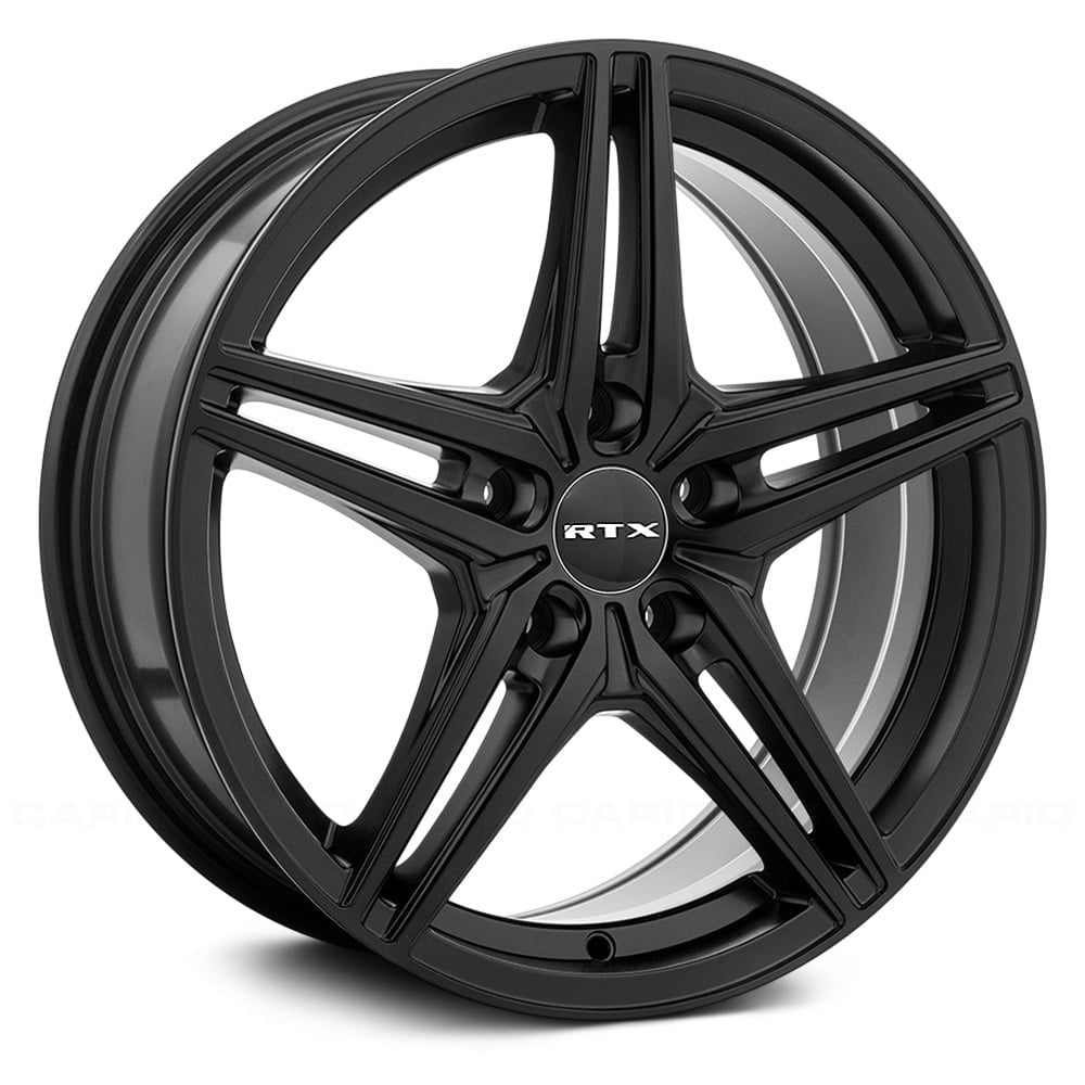 RTW082039 16 x 7 in. 4 Lug x 100 mm Bolt Pattern, 40 mm Offset & 73.1 mm Center Bore Bern Satin Black Aluminum Wheel