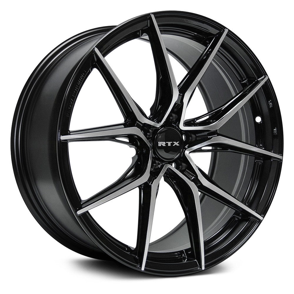 RTW082918 16 x 7 in. 5 Lug x 114.3 mm Bolt Pattern, 40 mm Offset & 73.1 mm Center Bore Slick Black Machined Aluminum Wheel