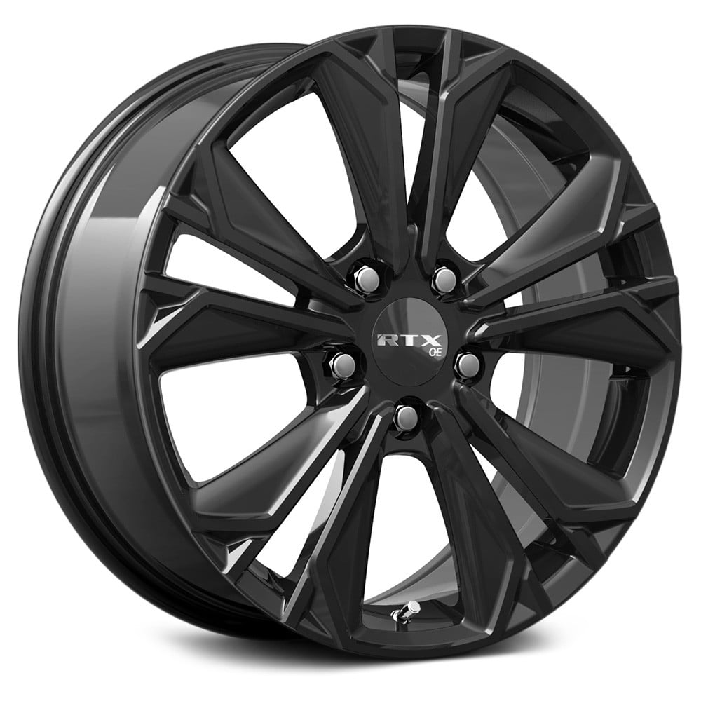 RTW083187 18 x 7.5 in. 5 Lug x 114.3 mm Bolt Pattern, 45 mm Offset & 64.1 mm Center Bore HD01 Gloss Black Aluminum Wheel