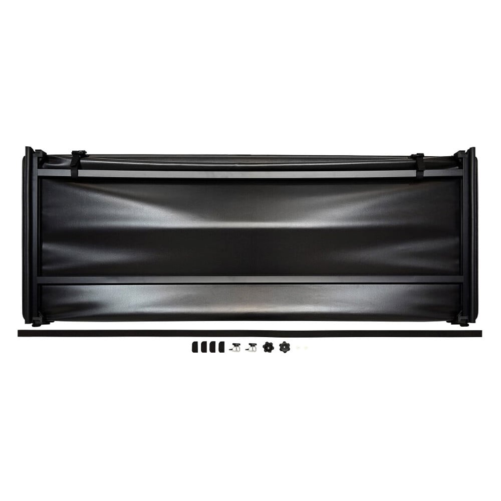 WES19-24165 Soft Tri-Fold Tonneau Cover with Utility for 2024 Jeep Gladiator JT 5 ft. Bed - Black