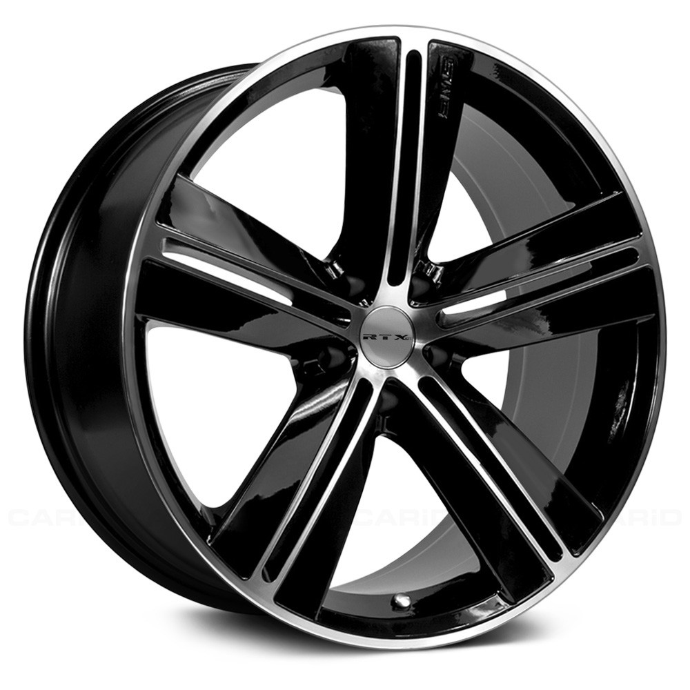 RTW081086 18 x 7.5 in. 5 Lug x 114.3 mm Bolt Pattern, 40 mm Offset & 73.1 mm Center Bore SMS Black Machined Aluminum Wheel
