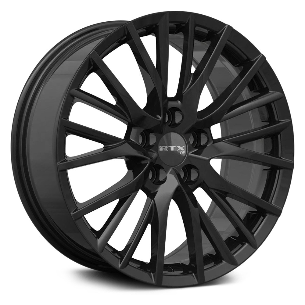 RTW083090 18 x 8 in. 5 Lug x 114.3 mm Bolt Pattern, 35 mm Offset & 60.1 mm Center Bore Kyo Gloss Black Aluminum Wheel