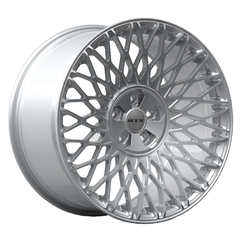 RTW083408 20 x 8.5 in. 5 Lug x 112-114.3 mm Bolt Pattern, 40 mm Offset & 73.1 mm Center Bore Mesh Hyper Silver Aluminum Wheel