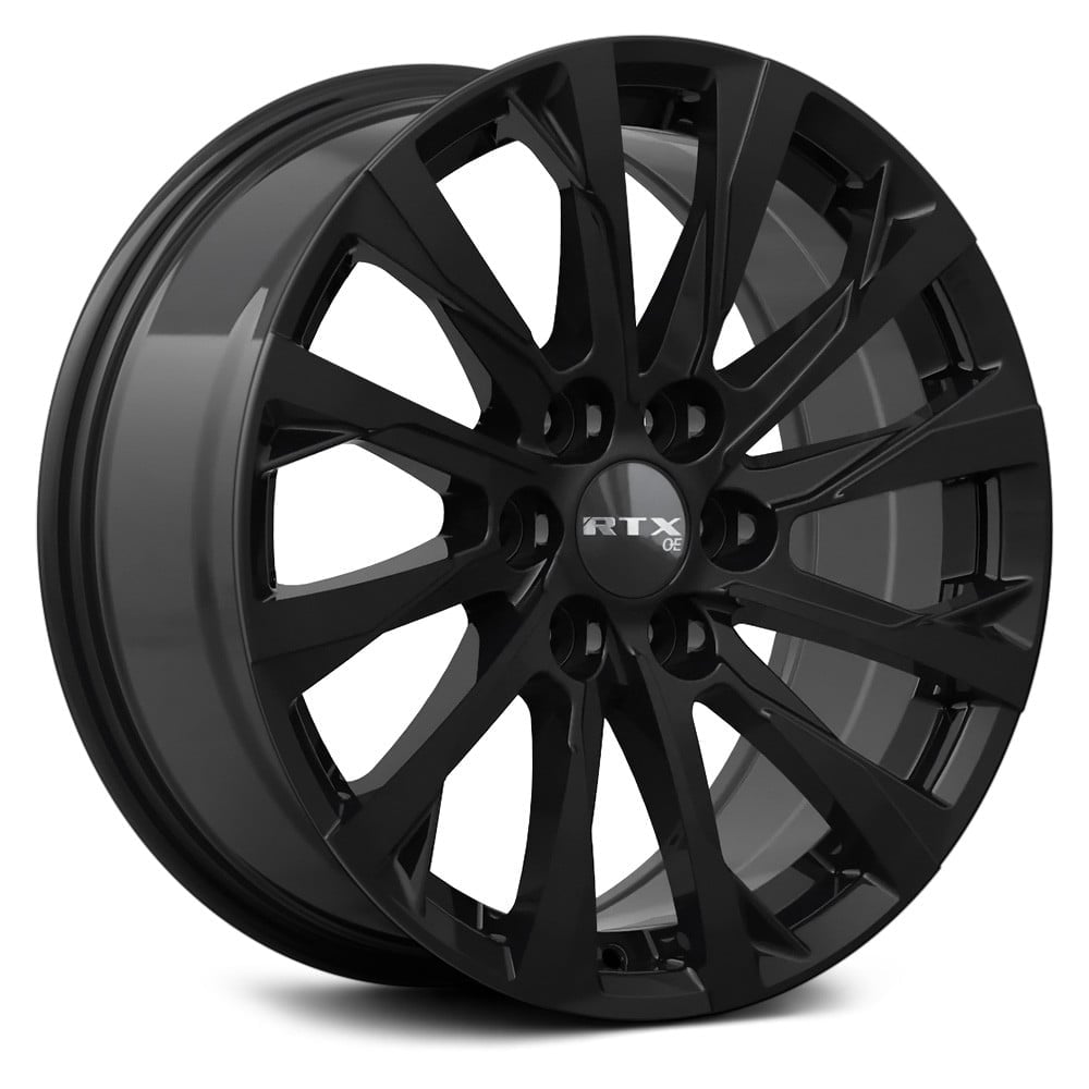 RTW083239 18 x 8 in. 6 Lug x 120 mm Bolt Pattern, 35 mm Offset & 67.1 mm Center Bore GM03 Gloss Black Aluminum Wheel