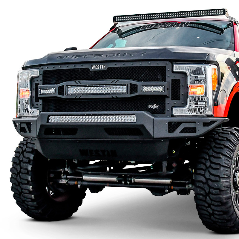 WES58-411165 Front Pro Series Bumper for 2015-2019 Chevrolet Silverado 2500-3500 HD - Textured Black