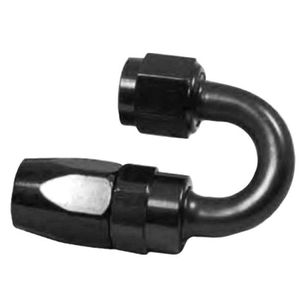 12 AN 180 deg Swivel Aluminum Hose End - Black