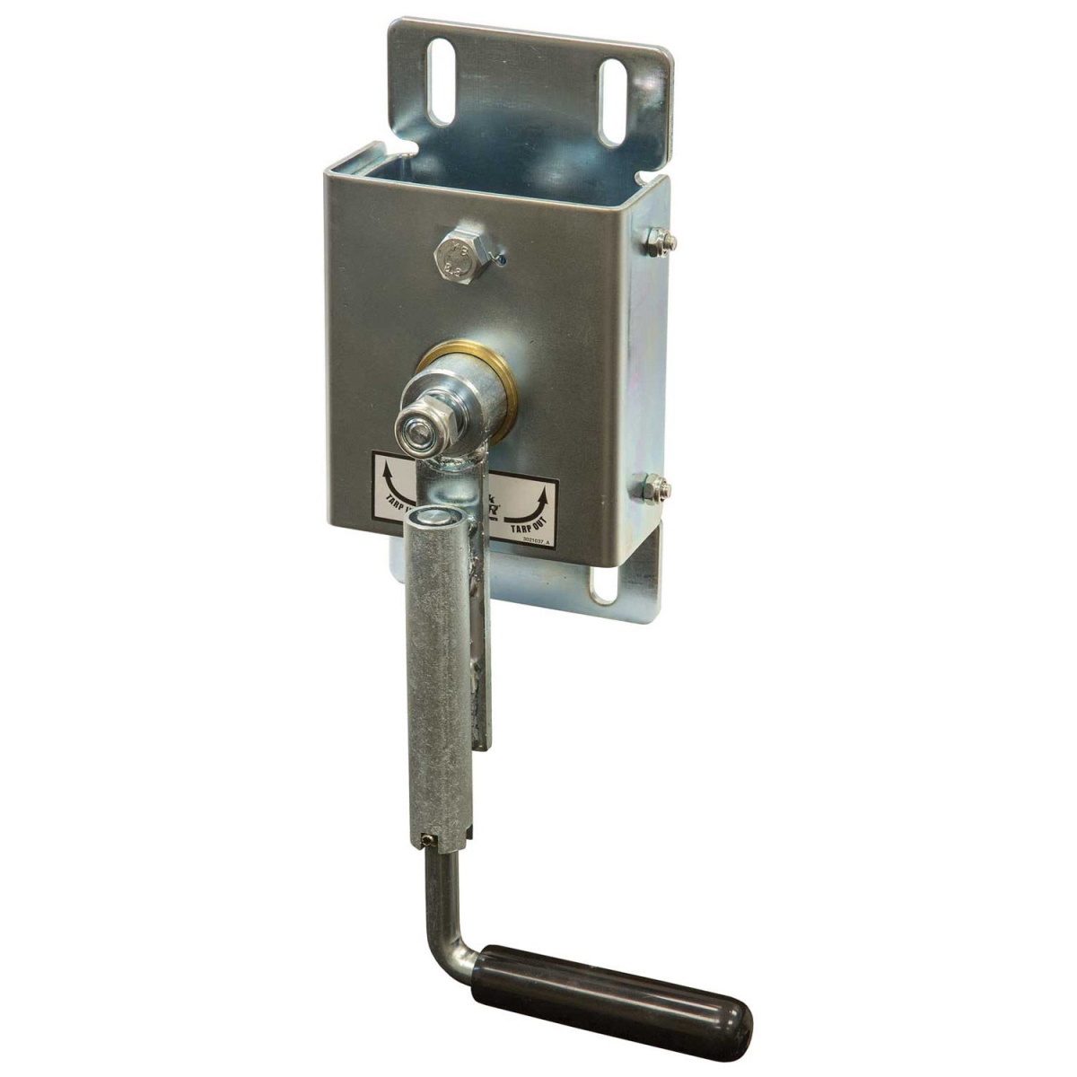 Ground Level Tarp Crank with Friction Brake