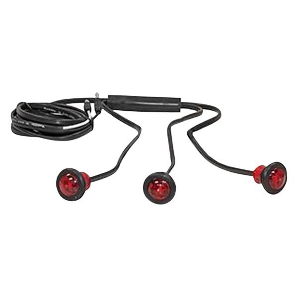 .75 Inch Red ID Light Kit With Male Bullets With 9 LED