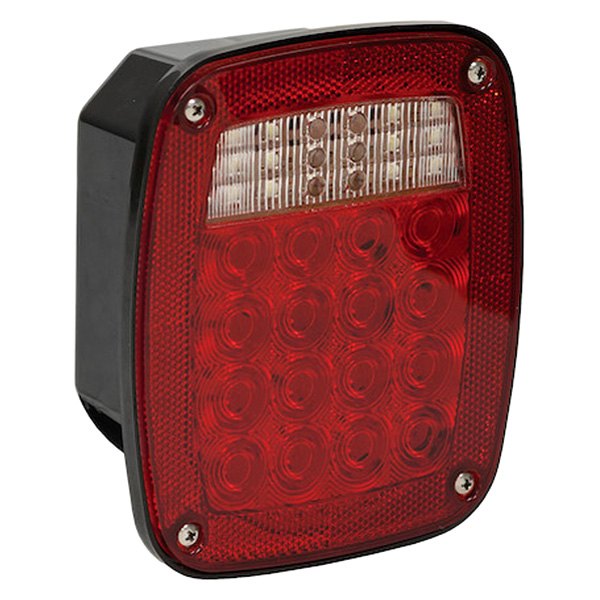 Driver Side 5.75 Inch Red Stop/Turn/Tail Light with License Plate Light