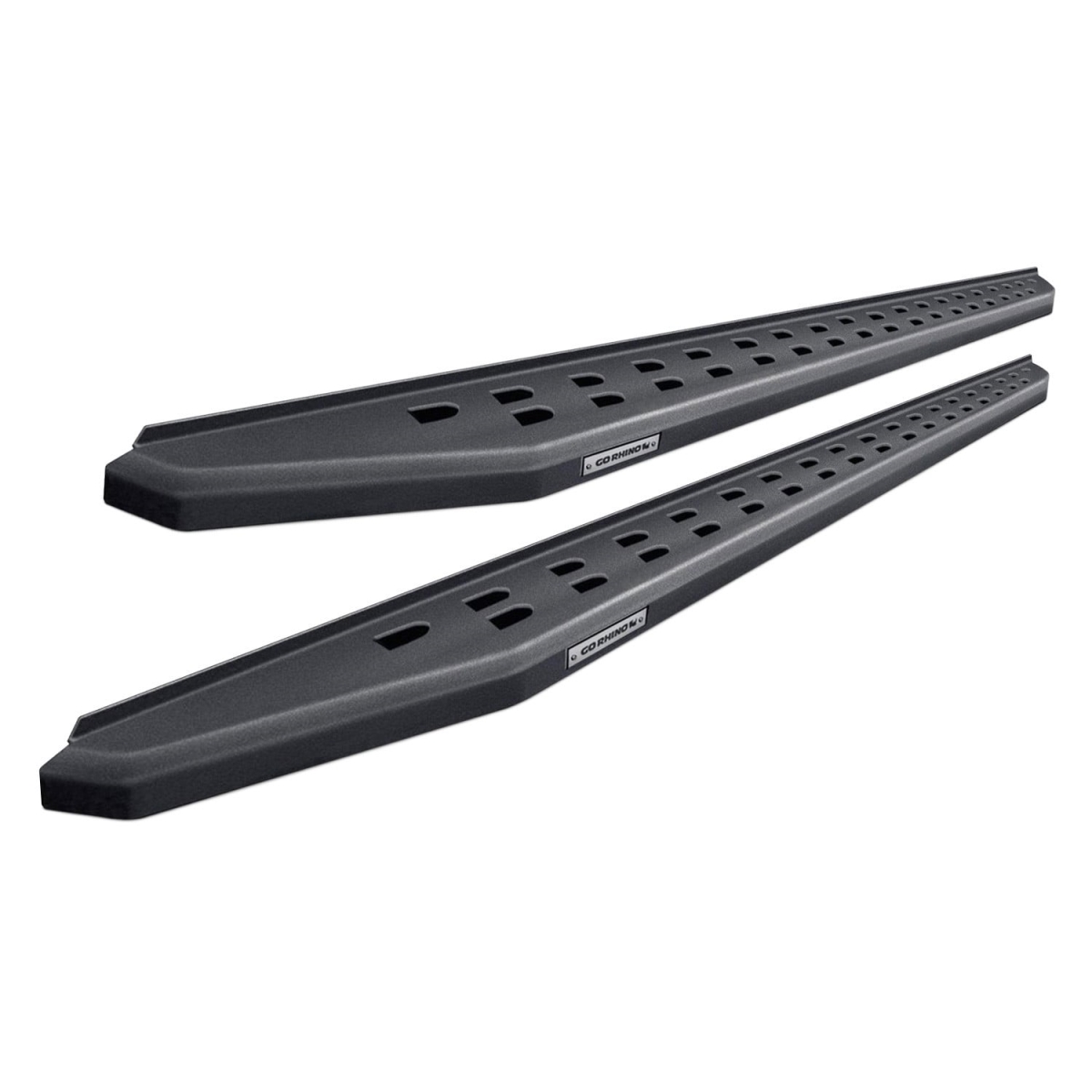 RHI69443280SPC RB20 Slim Line Running Boards with Mounting Brackets Kit for 2024-Current Toyota Tacoma - Textured Black