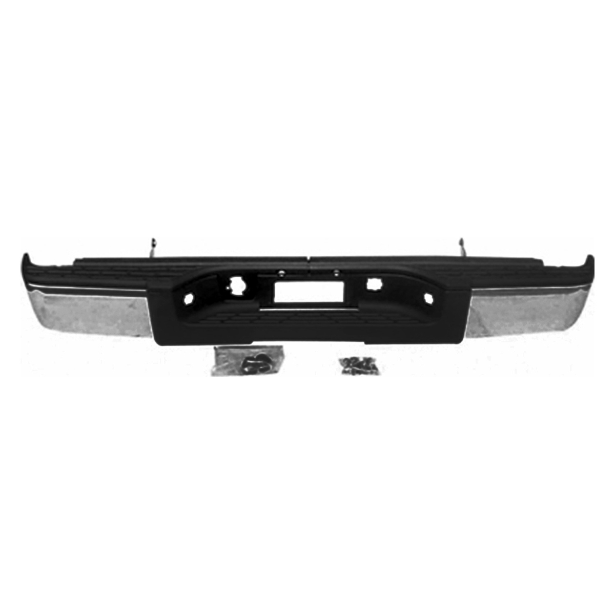 SHE902-800QU CAPA Rear Bumper Assembly for 2007-2013 Chevrolet Silverado 1500 - Chrome