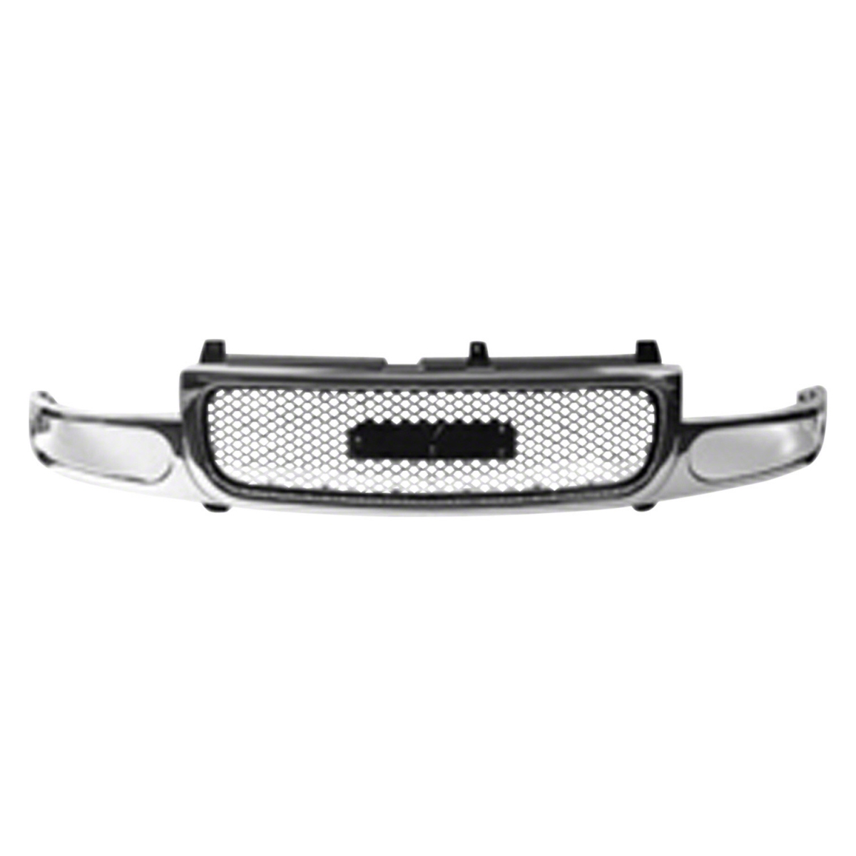 SHE901-99-U Grille Assembly for 2001-2005 GMC Yukon Denali - Bright & Silver