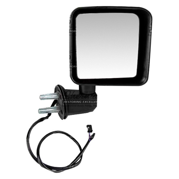 SHE023C-300R Right Hand Outer Rear View Power Mirror for 2014-2014 Jeep Wrangler - Gloss Black