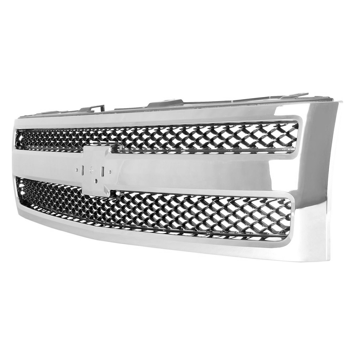 SHE902A-99QU CAPA Grille Assembly for 2007-2011 Chevrolet Silverado 1500 - Chrome