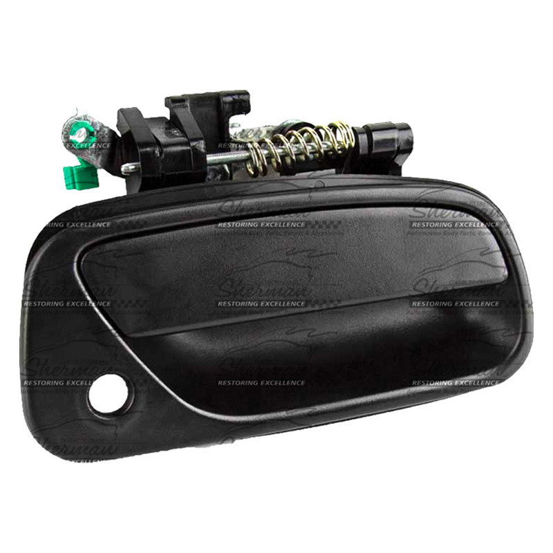 SHE8121-135B-2 Front Outer Right Hand Door Handle for 1993-1998 Toyota T100 Pickup - Black