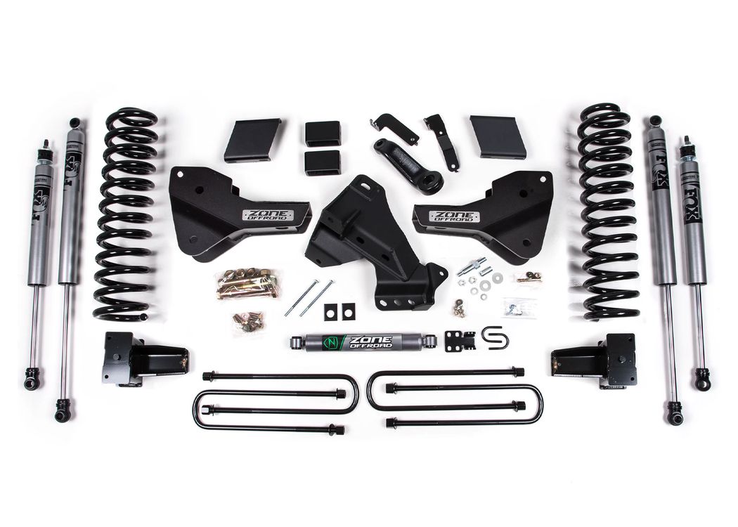 ZORF146F 5 in. Radius Arm Drop Lift Kit with 3 in. Rear Block Fox 2.0 Adventure Front & Rear Shocks for 2023C F350 DRW Diesel 4WD