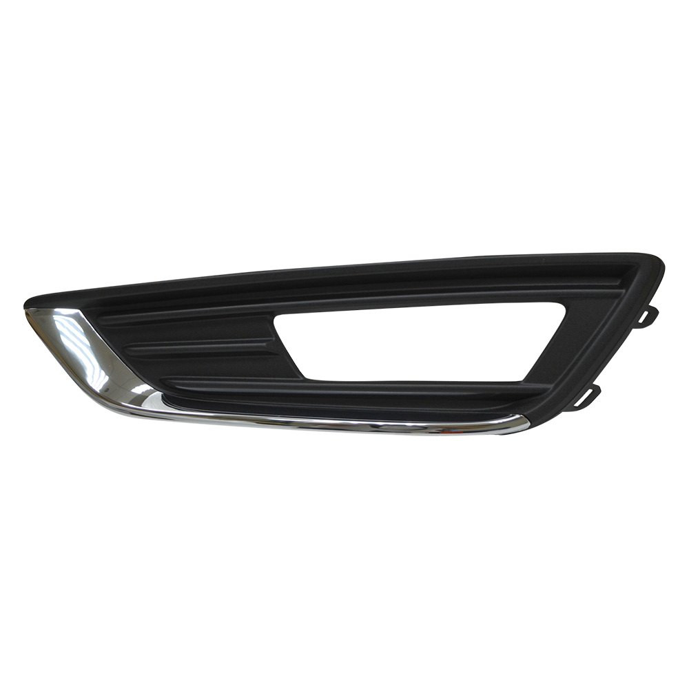 SHEFOFOCU15-95L Left Hand Front Bumper Insert for 2015-2018 Ford Focus - Titanium & Chrome Trim