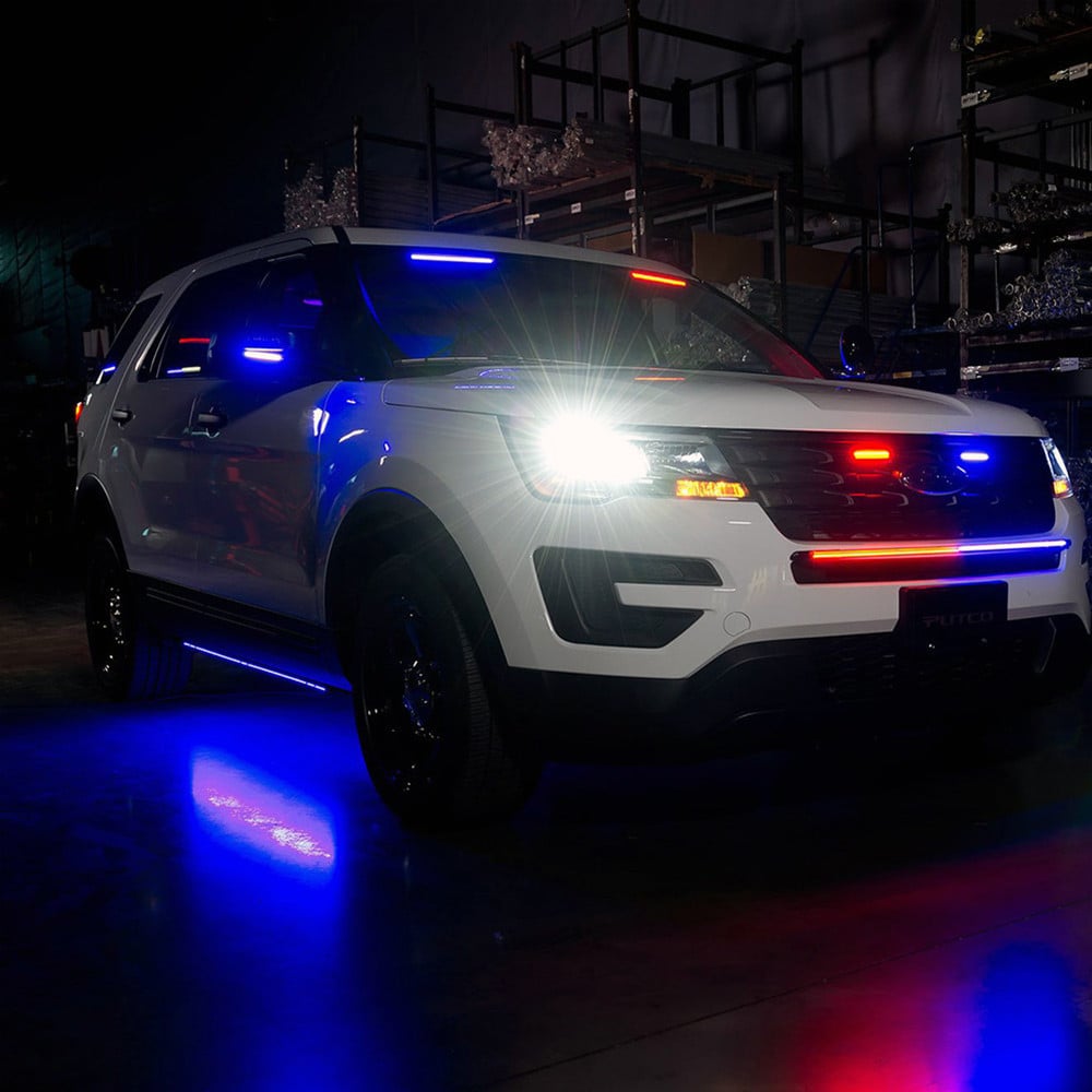 PUT9001648 64 Strobe Patterns White Override E-Blade LED Light Bar - Red & Blue - 48 in.