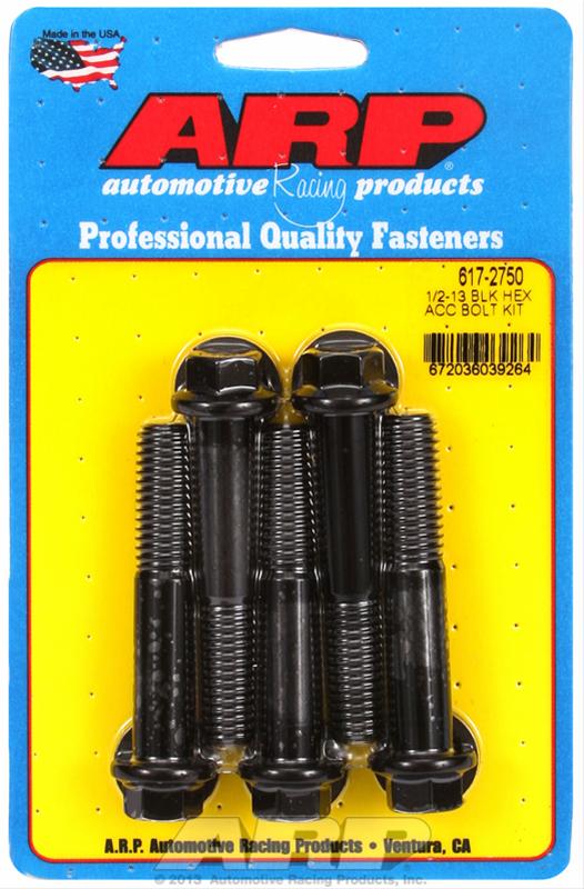 0.5-13 x 2.75 in. Hex Black Oxide Bolts