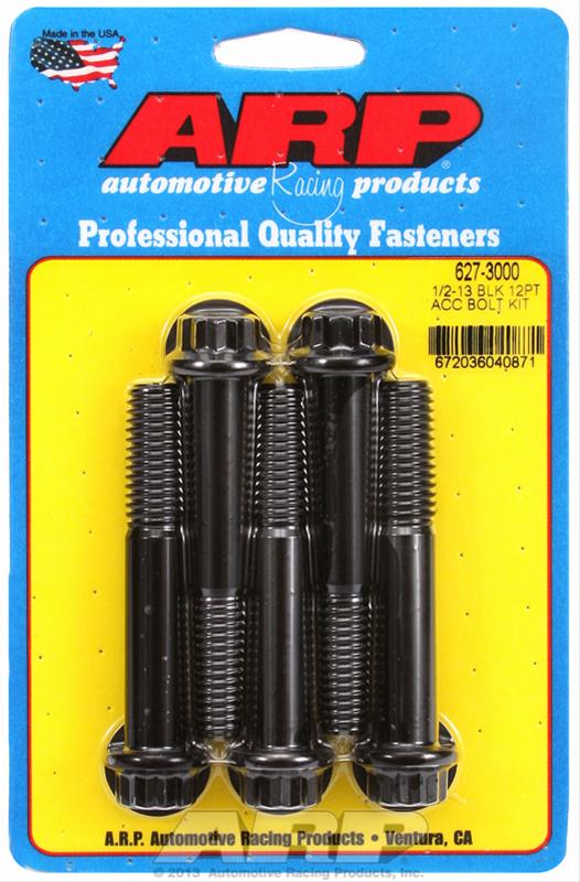 0.5-13 x 3 in. 12 Point Black Oxide Bolts