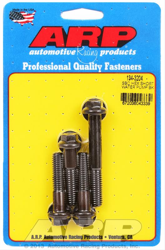 SB Chevy Hex Short Water Pump Bolt Kit