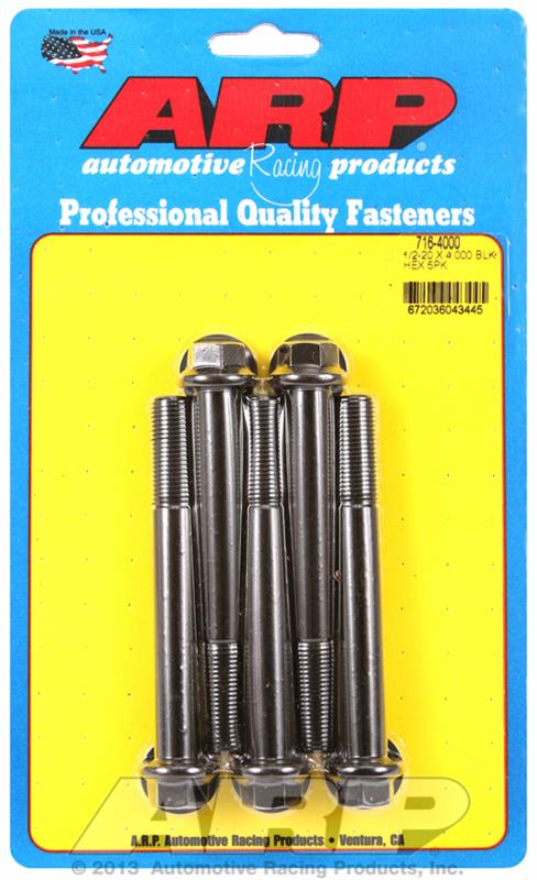 716-4000 0.5-20 x 4 in. Hex Black Oxide Bolts
