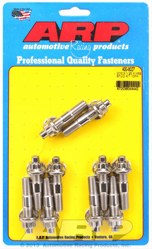 10 mm x 1.25 in. x 55 mm Broached Stud Kit - 10 Piece