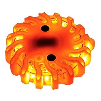 4 Inch Amber Round Rechargeable Road Strobe/Flare With 16 LED