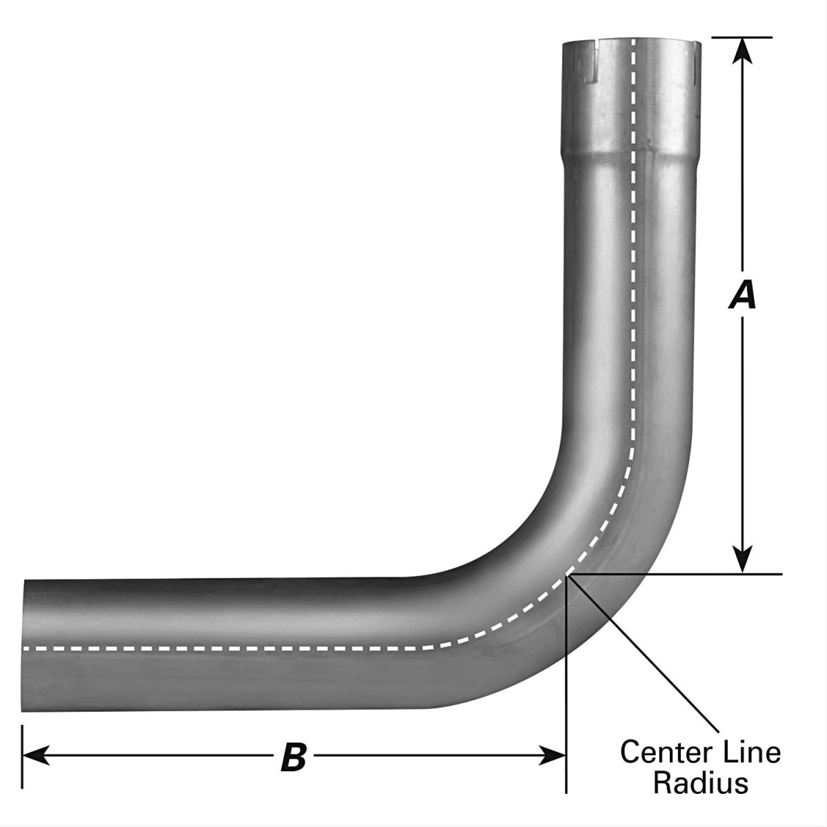 APE10678 4.5 in. 90 deg - 4 in. dia., Id-Od, 10-10 in. Clear Aluminized Elbow