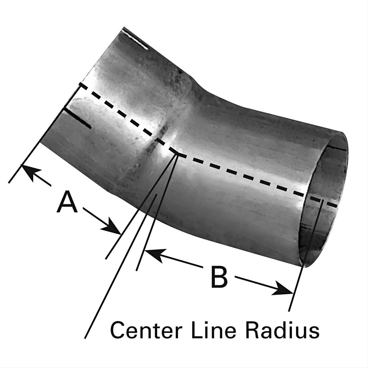 APE10633 6 in. 30 deg - 5 in. dia., Id-Od, 4-4 in. Clear Aluminized Elbow