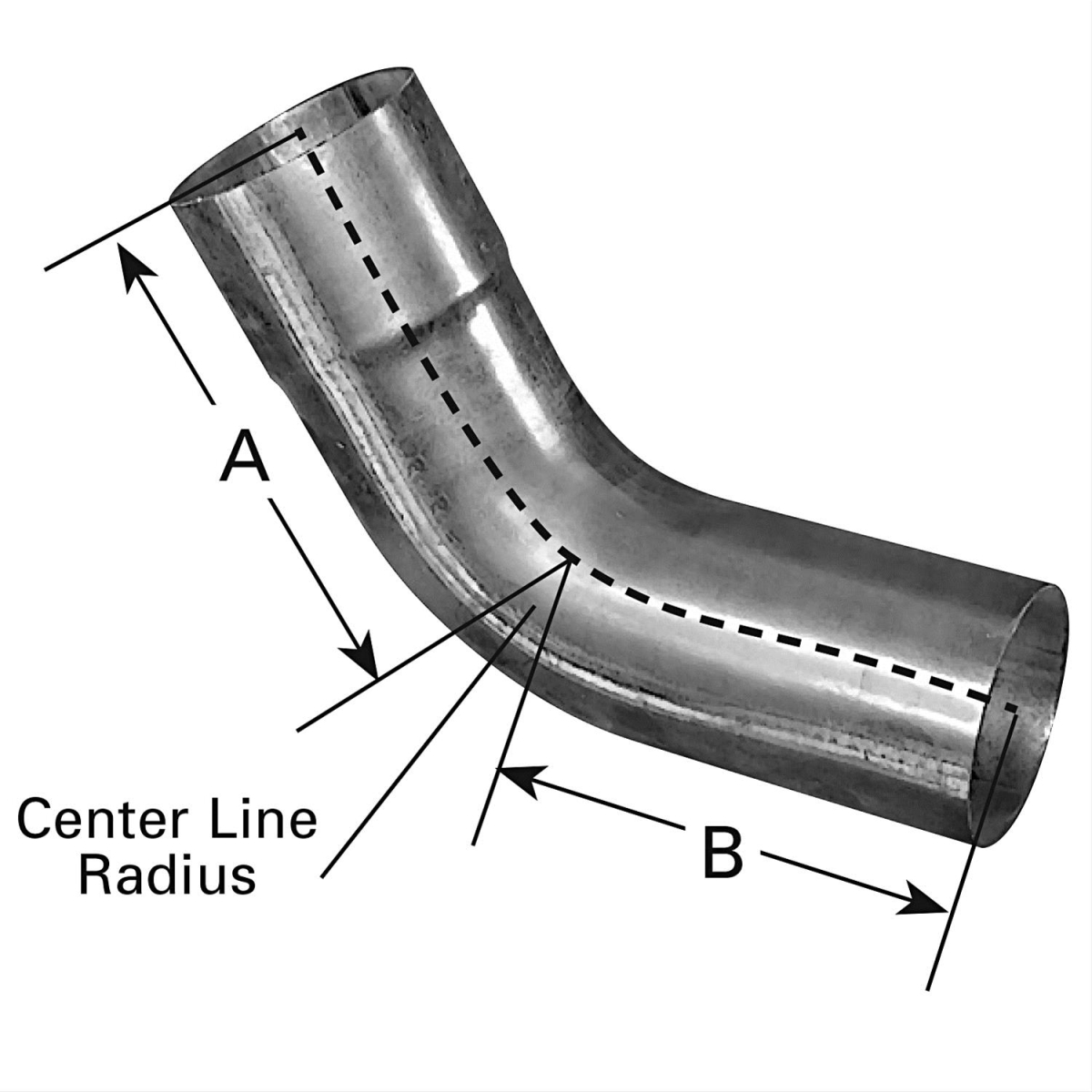 APE10640 5 in. 60 deg - 4 in. dia., Id-Od 8-8 in. Clear Aluminized Elbow