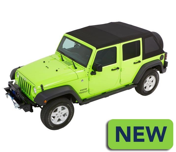 Jeep Wrangler Trektop Glide Slantback Soft Tops For Jeep 2007-2018 Wrangler JK 4 Door
