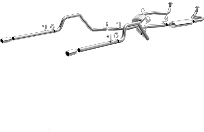 Large Stainless Steel Performance Exhaust System Kit