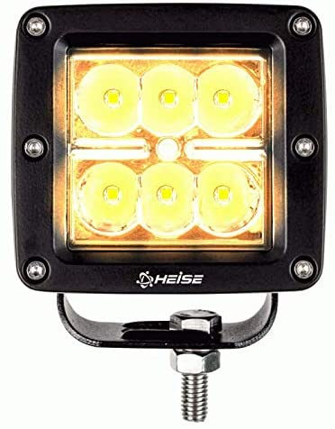METHE-CL3SA 3 in. 6 LED Cube Spot Light - Amber